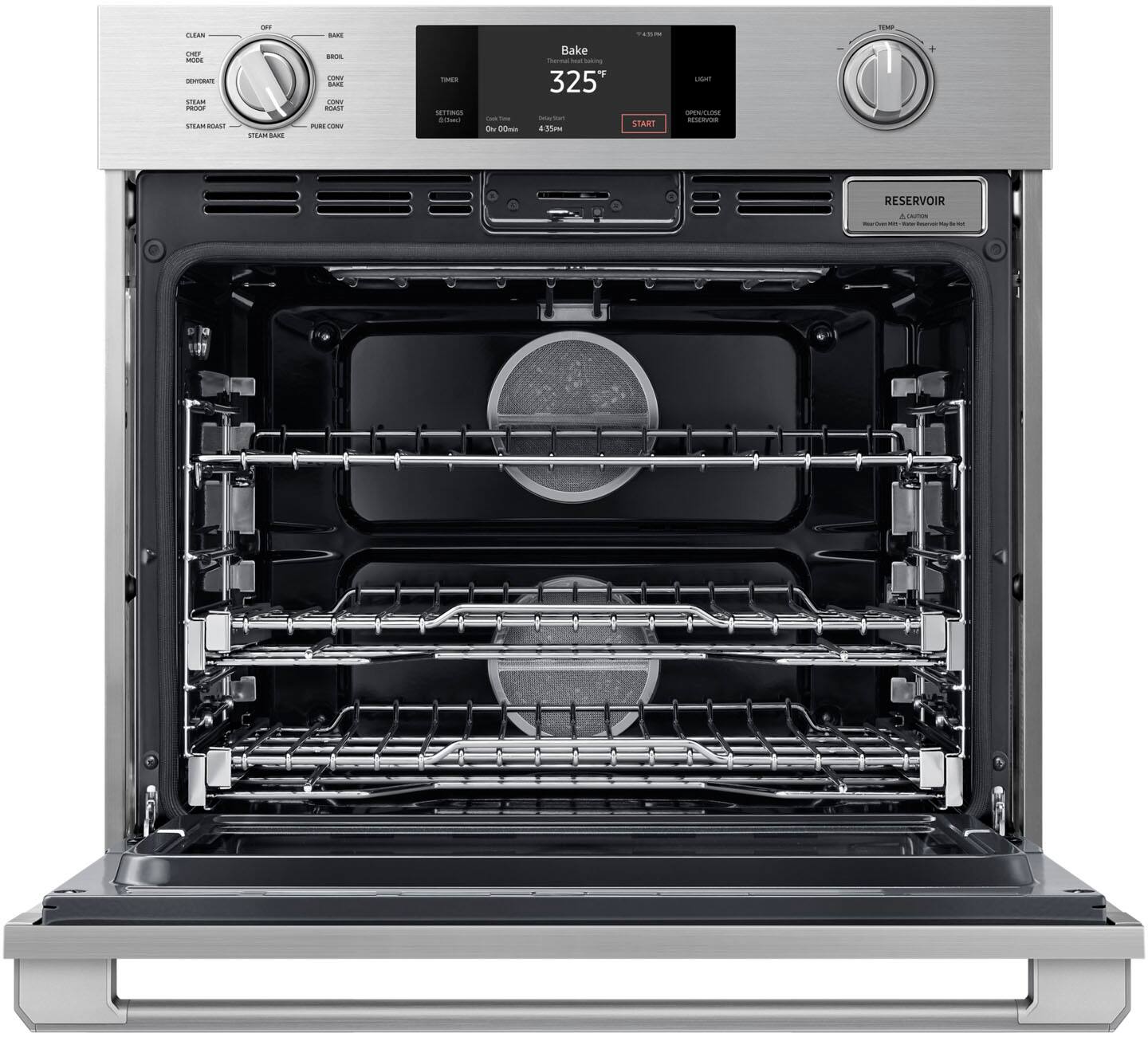 Alt View 1. Dacor - Transitional 30" Built-In Single Electric Four-Part Pure Convection Wall Oven with Steam Assist and Chef Mode - Silver Stainless Steel.