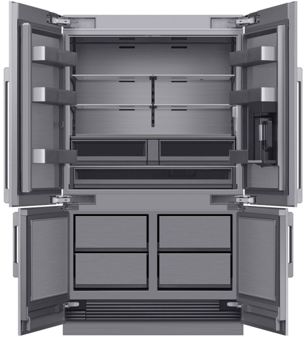 Alt View 1. Dacor - 27.7 Cu. Ft. 4-Door Flex French Door Built-In Smart 48" Refrigerator with Beverage Center and Whiskey Ball Ice - Custom Panel Ready.