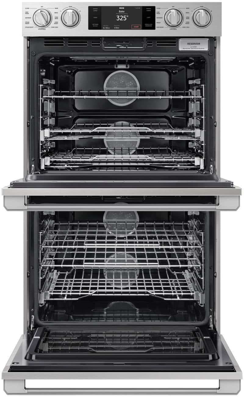 Alt View 1. Dacor - Transitional 30" Built-In Electric Four-Part Pure Convection Double Wall Oven with Steam Assist and Chef Mode - Silver Stainless Steel.