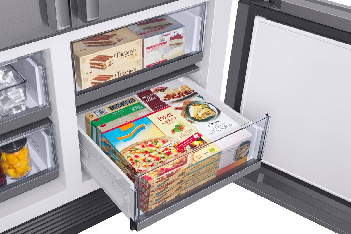 Alt View 12. Dacor - 27.7 Cu. Ft. 4-Door Flex French Door Built-In Smart 48" Refrigerator with Precise Cooling - Custom Panel Ready.