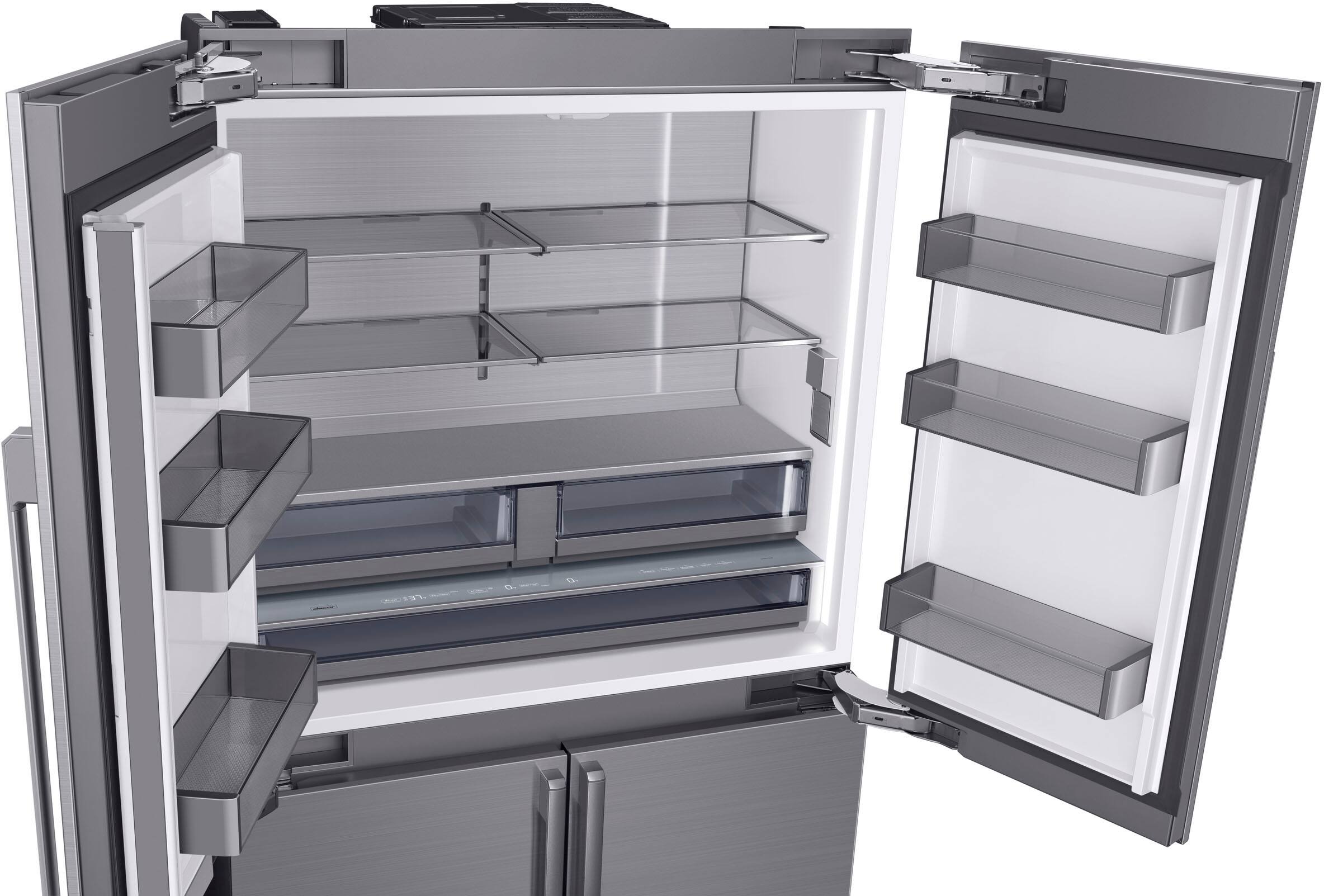 Alt View 2. Dacor - 27.7 Cu. Ft. 4-Door Flex French Door Built-In Smart 48" Refrigerator with Precise Cooling - Custom Panel Ready.