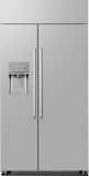 Dacor - 42 in. Wide 24.0 Cu. Ft. Side-by-Side Built-In Refrigerator with Precise Cooling and External Water & Ice Dispenser - Stainless Steel