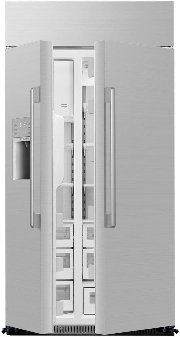 Alt View 1. Dacor - 24.0 Cu. Ft. Side-by-Side Built-In Refrigerator with Precise Cooling and External Water & Ice Dispenser - Stainless Steel.