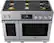 Angle. Dacor - Transitional 7.7 Cu. Ft. Slide-In Gas Four-Part Pure Convection Range with Self-Cleaning and SimmerSear Burners - Silver Stainless Steel.