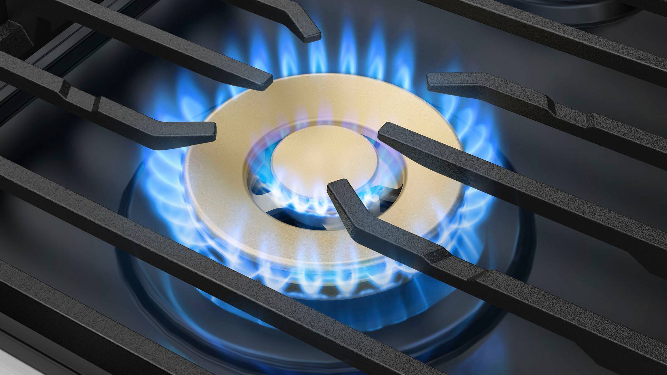 Alt View 17. Dacor - Transitional 7.7 Cu. Ft. Slide-In Gas Four-Part Pure Convection Range with Self-Cleaning and SimmerSear Burners - Silver Stainless Steel.