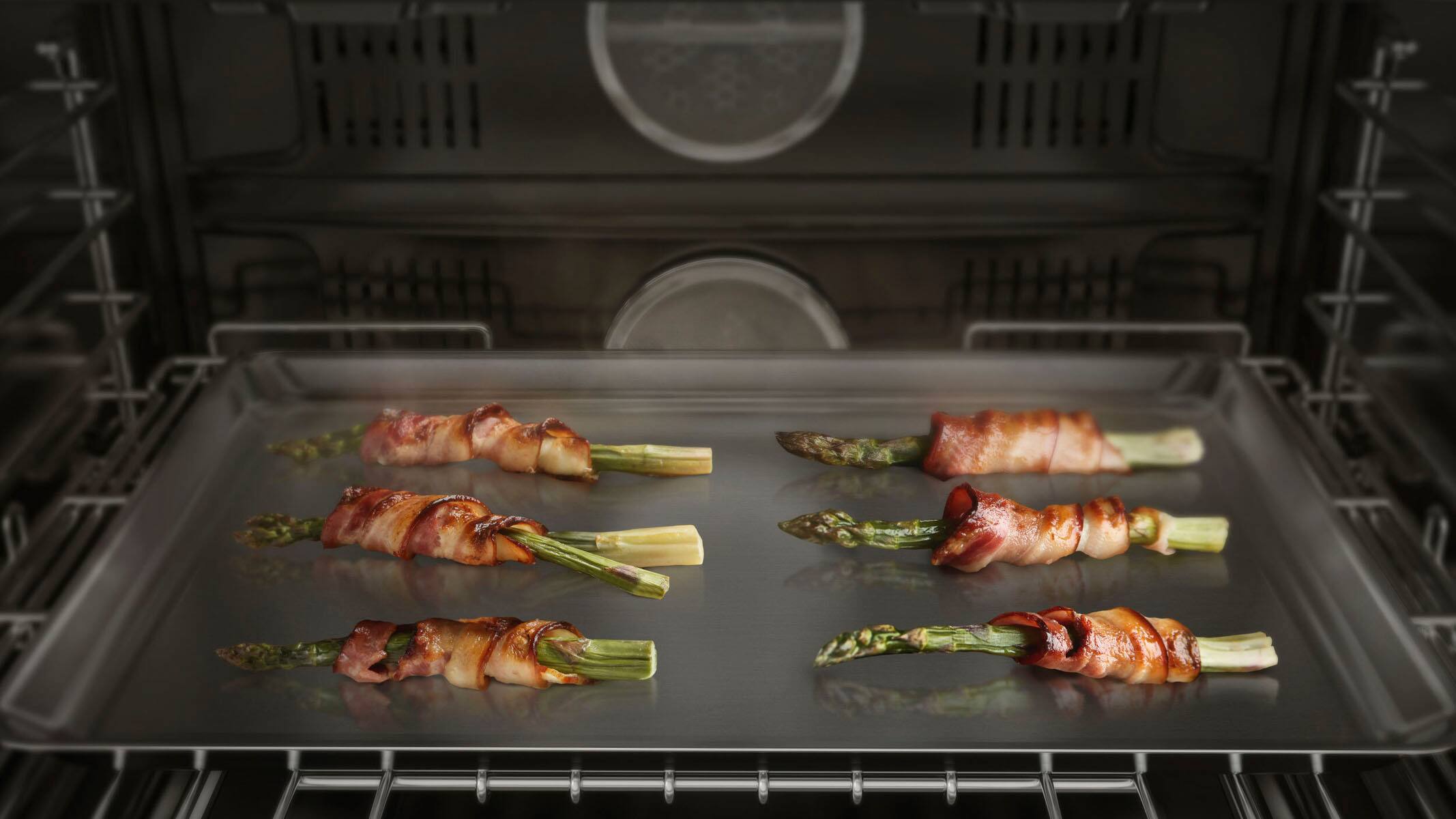 Alt View 21. Dacor - Transitional 7.7 Cu. Ft. Slide-In Gas Four-Part Pure Convection Range with Self-Cleaning and SimmerSear Burners - Silver Stainless Steel.