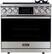 Front. Dacor - Contemporary 4.8 Cu. Ft. Slide-In Dual Fuel Four-Part Pure Convection Range with GreenClean and Steam Assist - Silver Stainless Steel.