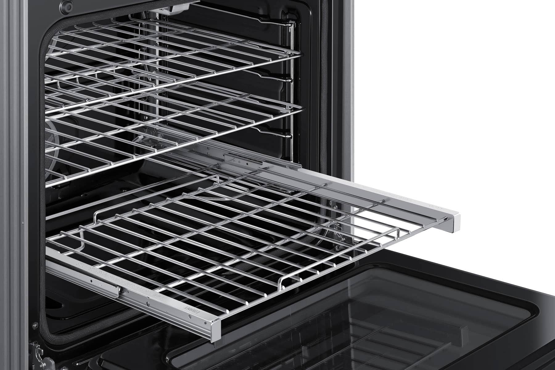 Alt View 13. Dacor - Transitional 6.0 Cu. Ft. Slide-In Gas Four-Part Pure Convection Range with Self-Cleaning and SimmerSear Burners - Silver Stainless Steel.