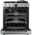 Alt View 2. Dacor - Transitional 6.0 Cu. Ft. Slide-In Gas Four-Part Pure Convection Range with Self-Cleaning and SimmerSear Burners - Silver Stainless Steel.