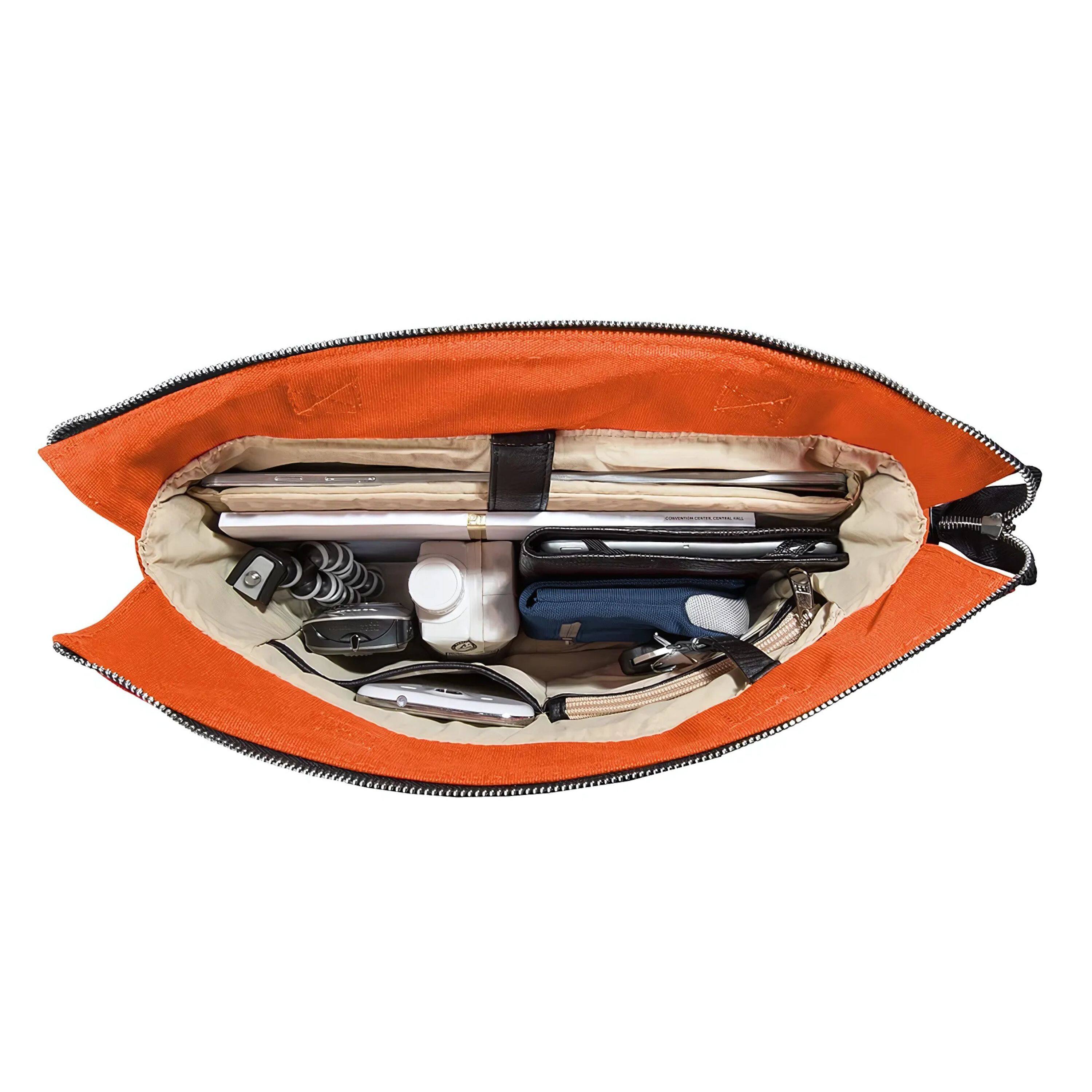 Alt View 2. Kitcheniva - Tablet Backpack Messenger Bag Carry Case For 11" iPad - Orange.