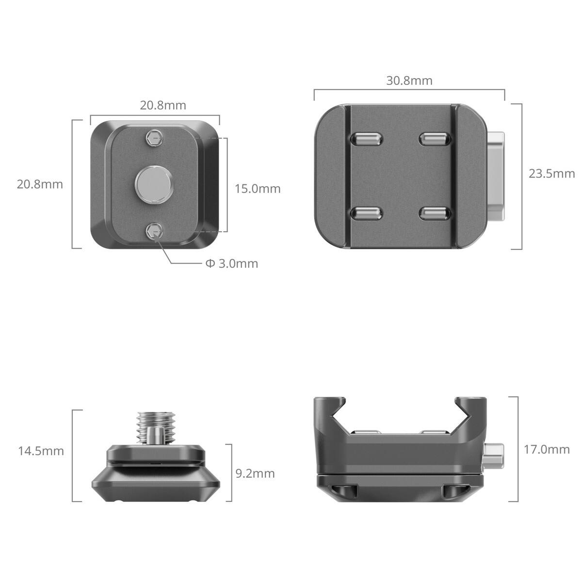 30.8mm  
20.8mm  
20.8mm  
15.0mm  
23.5mm  
3.0mm  
14.5mm  
17.0mm  
9.2mm