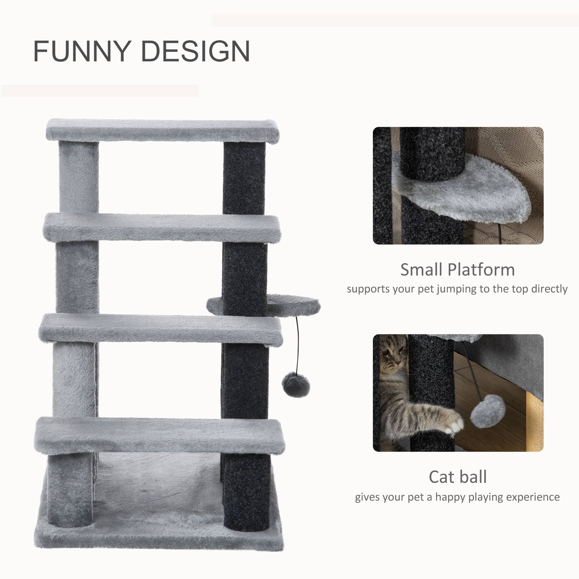 FUNNY DESIGN

Small Platform  
supports your pet jumping to the top directly

Cat ball  
gives your pet a happy playing experience