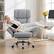 Alt View 5. KERDOM - Ergonomic Big Home Office Chair with Expandable Arms, Velvet High Back Exceutive Manager Chair with Footrest Wide Seat - Gray.