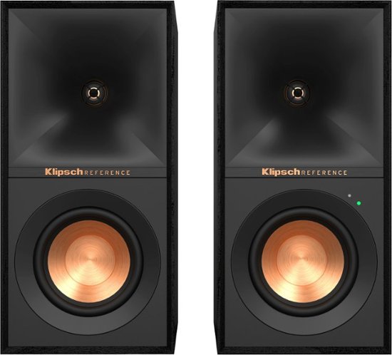 Front Zoom. Klipsch - Reference 4" 35W 2-Way Powered Speakers (Pair) - Black.