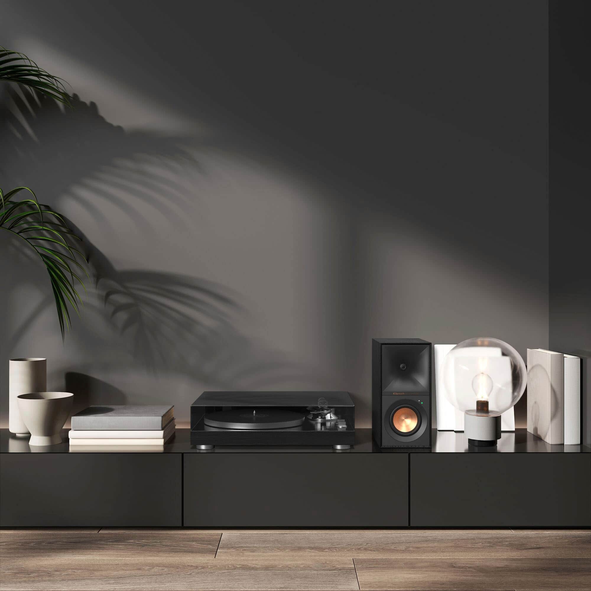 Alt View 17. Klipsch - Reference 4" 35W 2-Way Powered Speakers (Pair) - Black.