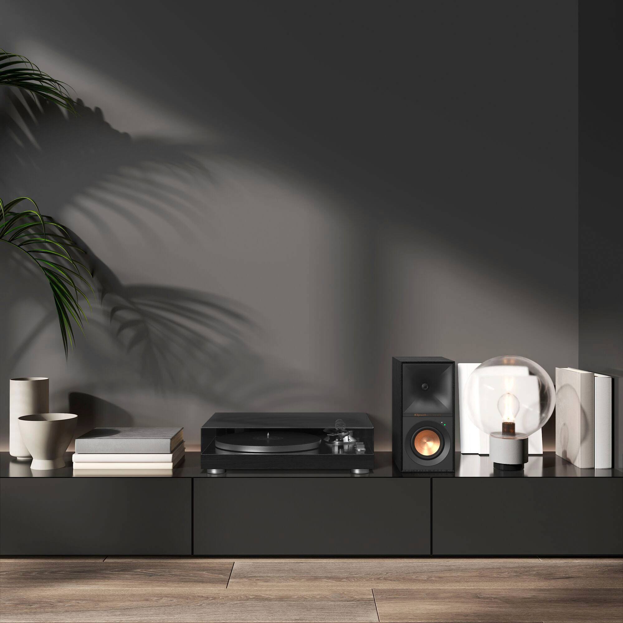 Alt View 17. Klipsch - Reference 4" 35W 2-Way Powered Speakers (Pair) - Black.