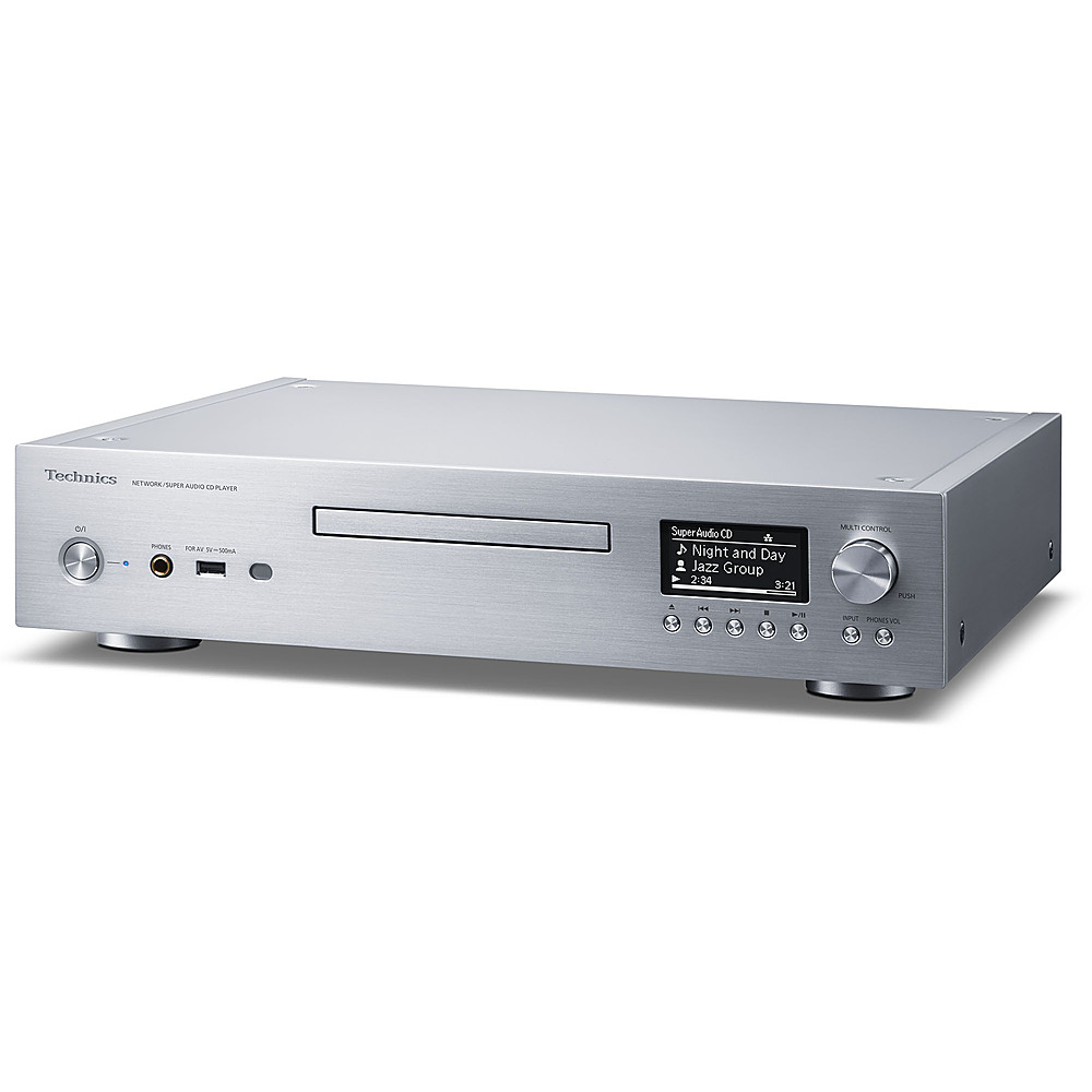 Angle View: Technics - Grand Class Network/Super Audio CD Player - Silver