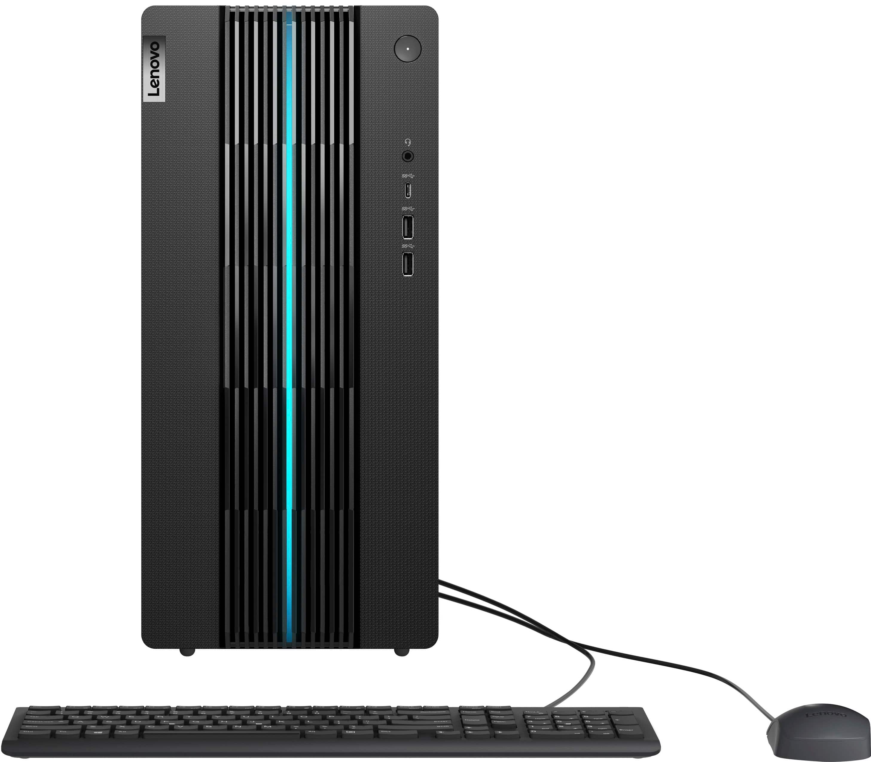 Alt View 2. Lenovo - IdeaCentre Gaming 5i Gaming Desktop - Intel Core i5-12400F - 16GB Memory - NVIDIA RTX 3050 8GB - 512GB SSD - Raven Black.