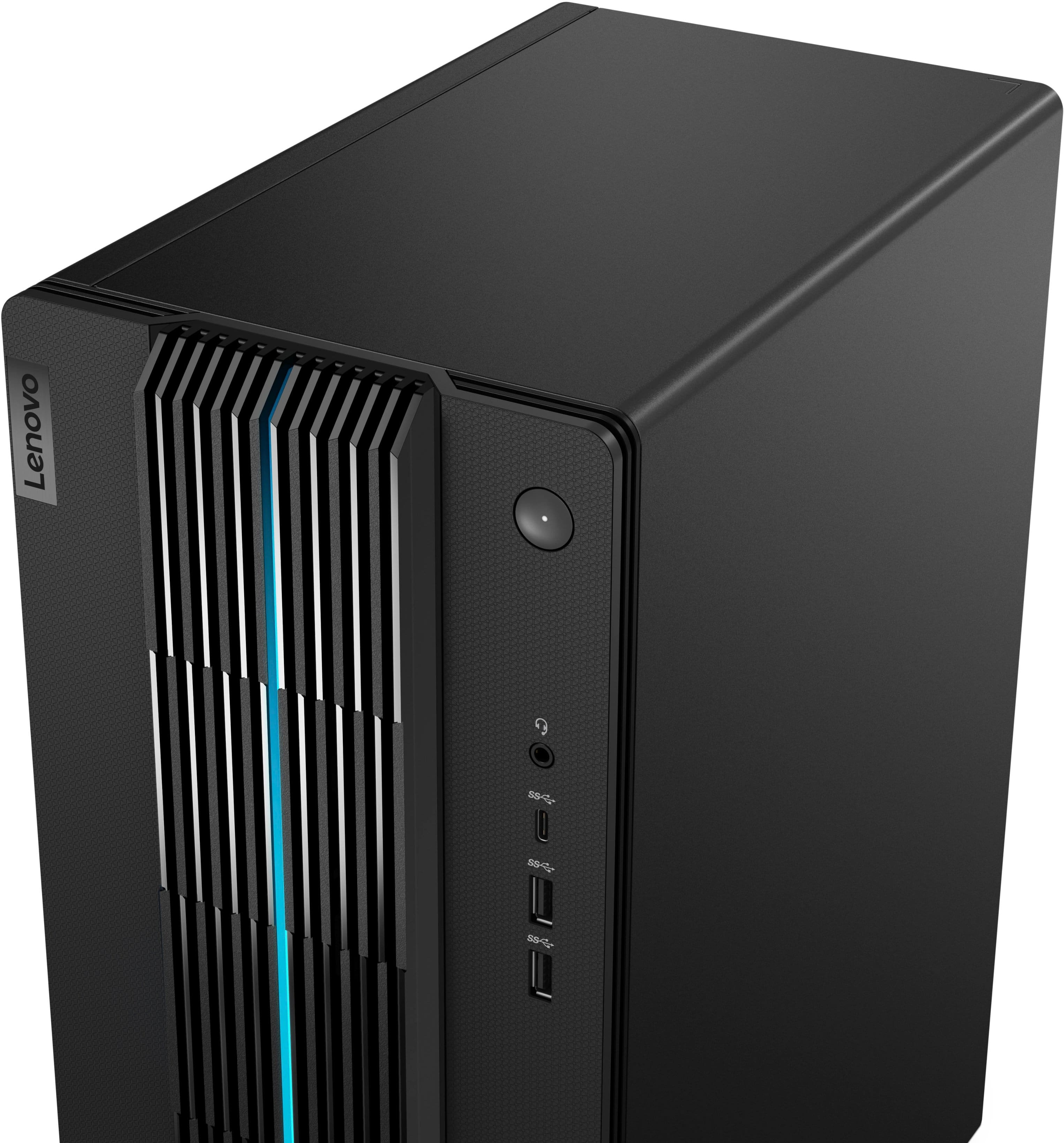 Alt View 6. Lenovo - IdeaCentre Gaming 5i Gaming Desktop - Intel Core i5-12400F - 16GB Memory - NVIDIA RTX 3050 8GB - 512GB SSD - Raven Black.
