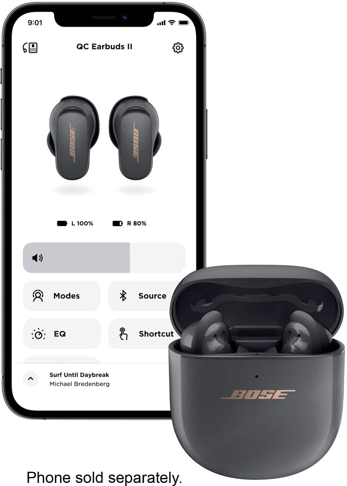 Bose QuietComfort Earbuds II True Wireless Noise Cancelling In-Ear  Headphones Eclipse Gray 870730-0040 - Best Buy