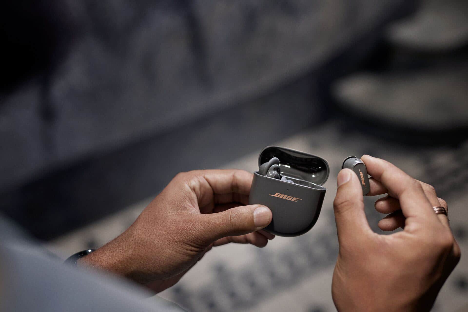 Alt View 16. Bose - QuietComfort Earbuds II True Wireless Noise Cancelling In-Ear Headphones - Eclipse Gray.