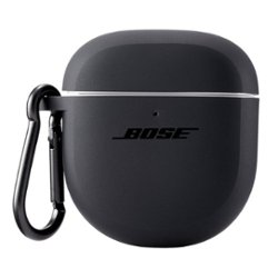 Bose - Silicone Case Cover for QuietComfort Earbuds II - Triple Black - Front_Zoom