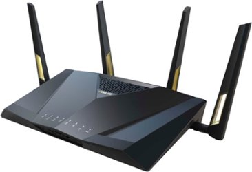 ASUS - AX6000 Dual Band Wi-Fi 6 Router - Black - Front_Zoom