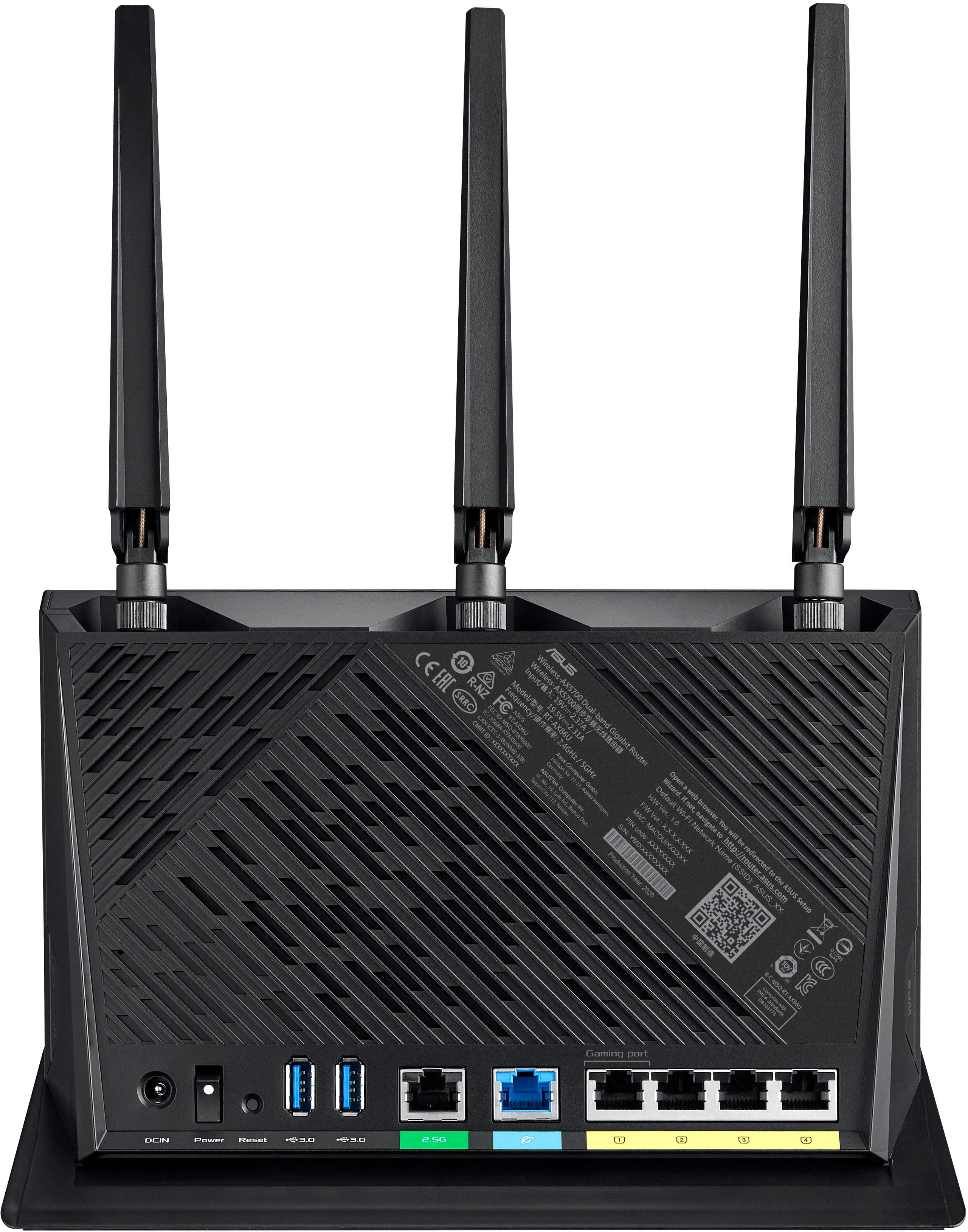 Alt View 13. ASUS - AX5700 Dual-Band Wi-Fi 6 Router - Black.