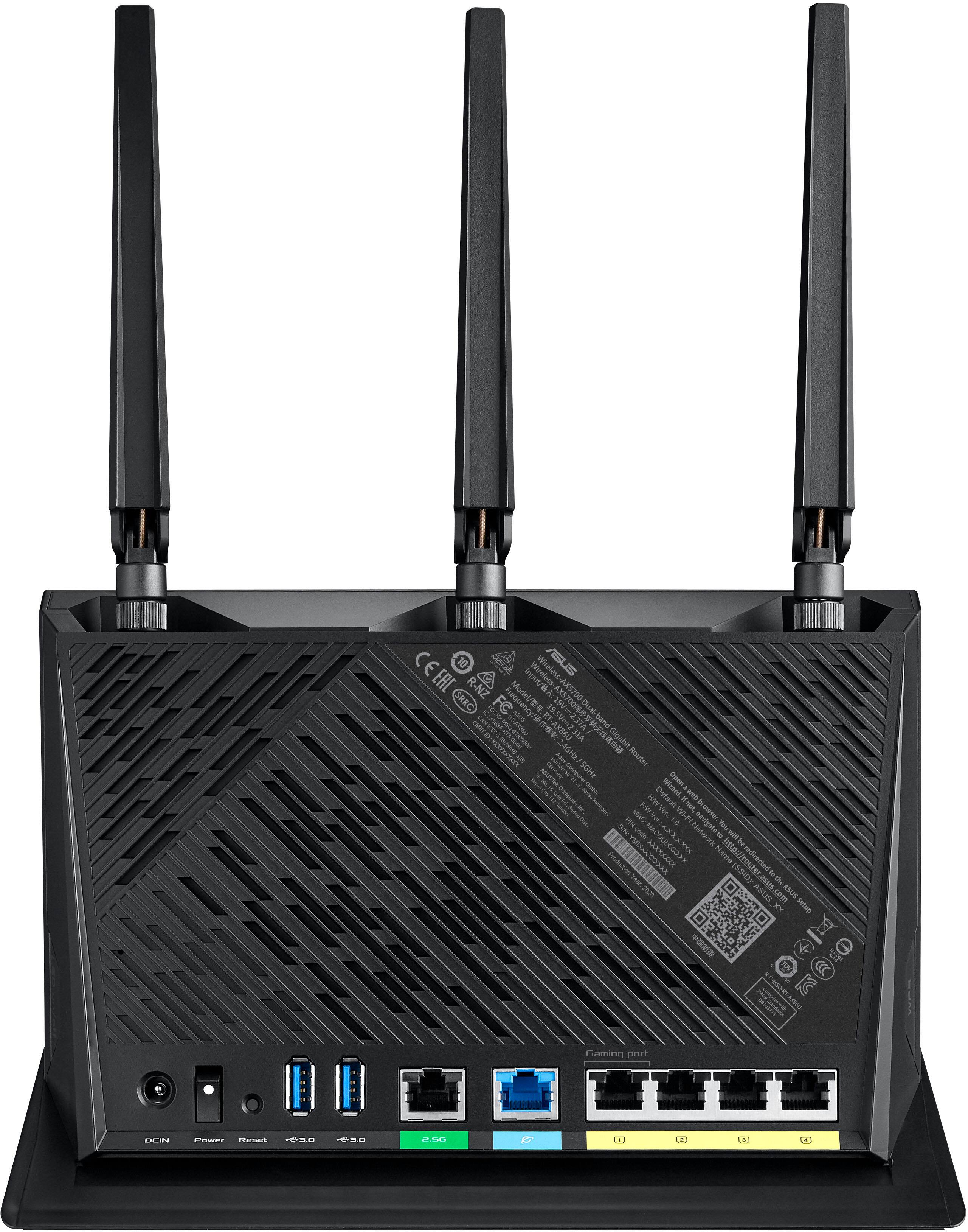 ASUS RT AX86U Pro AX5700 Dual Band Wi Fi 6 Router Black RT-AX86U 
