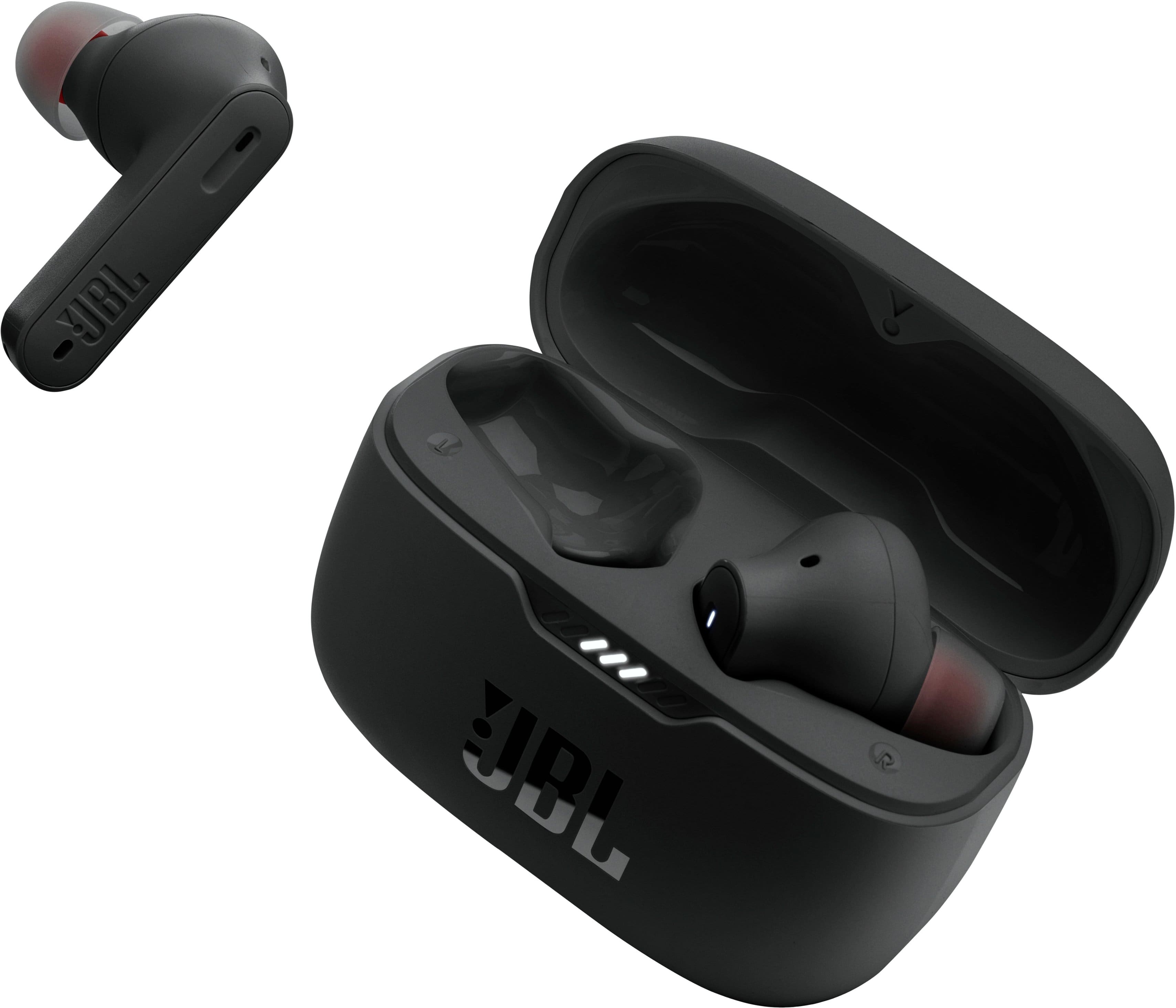 Angle. JBL - Tune 235NC True Wireless Noise Cancelling In-Ear Earbuds - Black.
