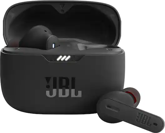 Front. JBL - Tune 235NC True Wireless Noise Cancelling In-Ear Earbuds - Black.