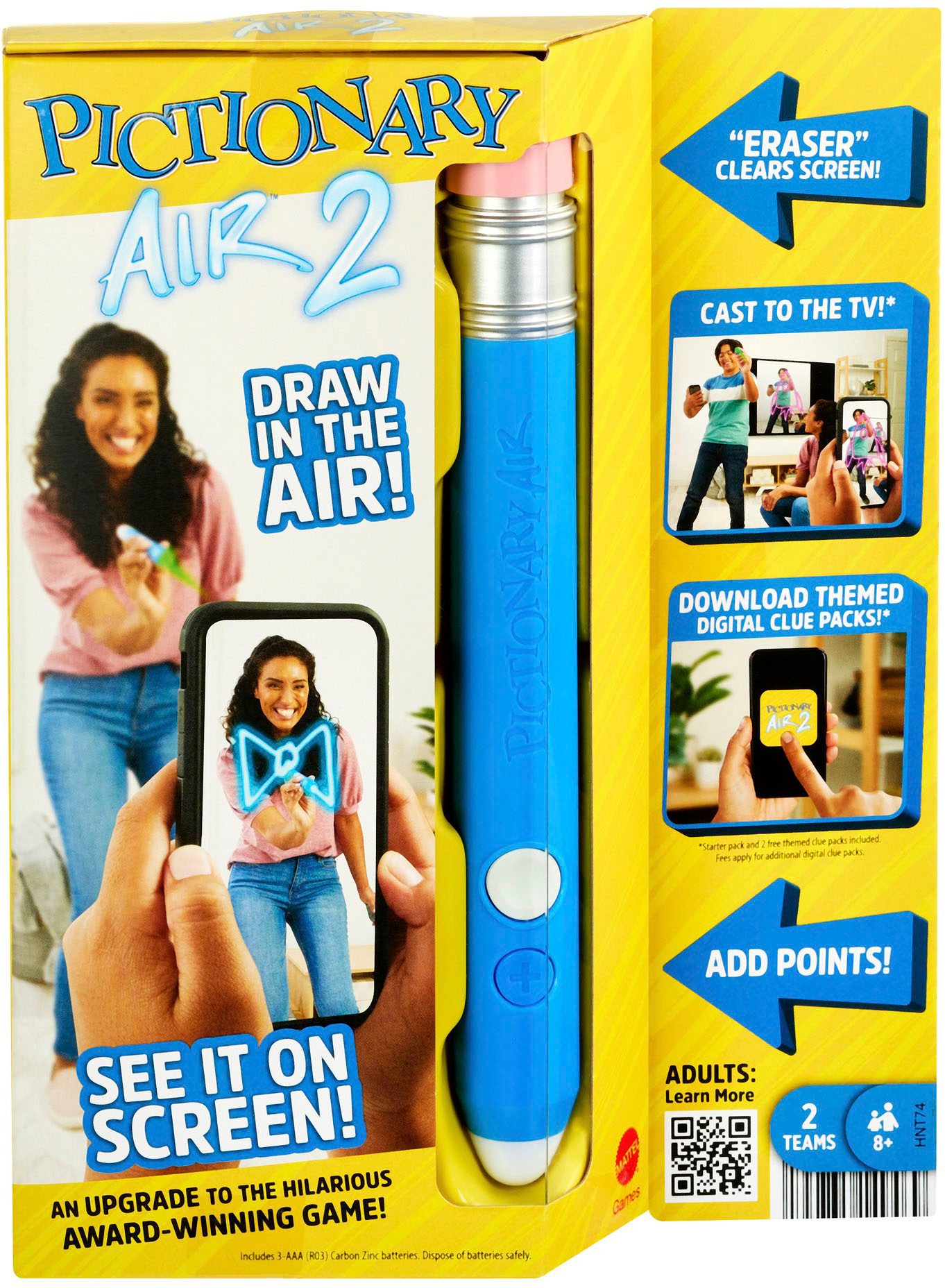 Mattel Games Pictionary Air 2 Family Game for Kids and Adults with  Exclusive Black Color Light Pen & Digital Clue Packs ( Exclusive),  Board Games -  Canada