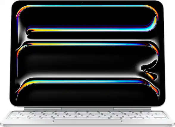 Front. Apple - Magic Keyboard for iPad Pro 11‑inch (M4) - White.