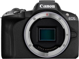 Canon - EOS R50 4K Video Mirrorless Camera (Body Only) - Black - Front_Zoom