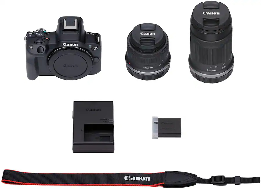 Canon EOS R50 4K Video Mirrorless Camera 2 Lens Kit with RF S18 45mm ...