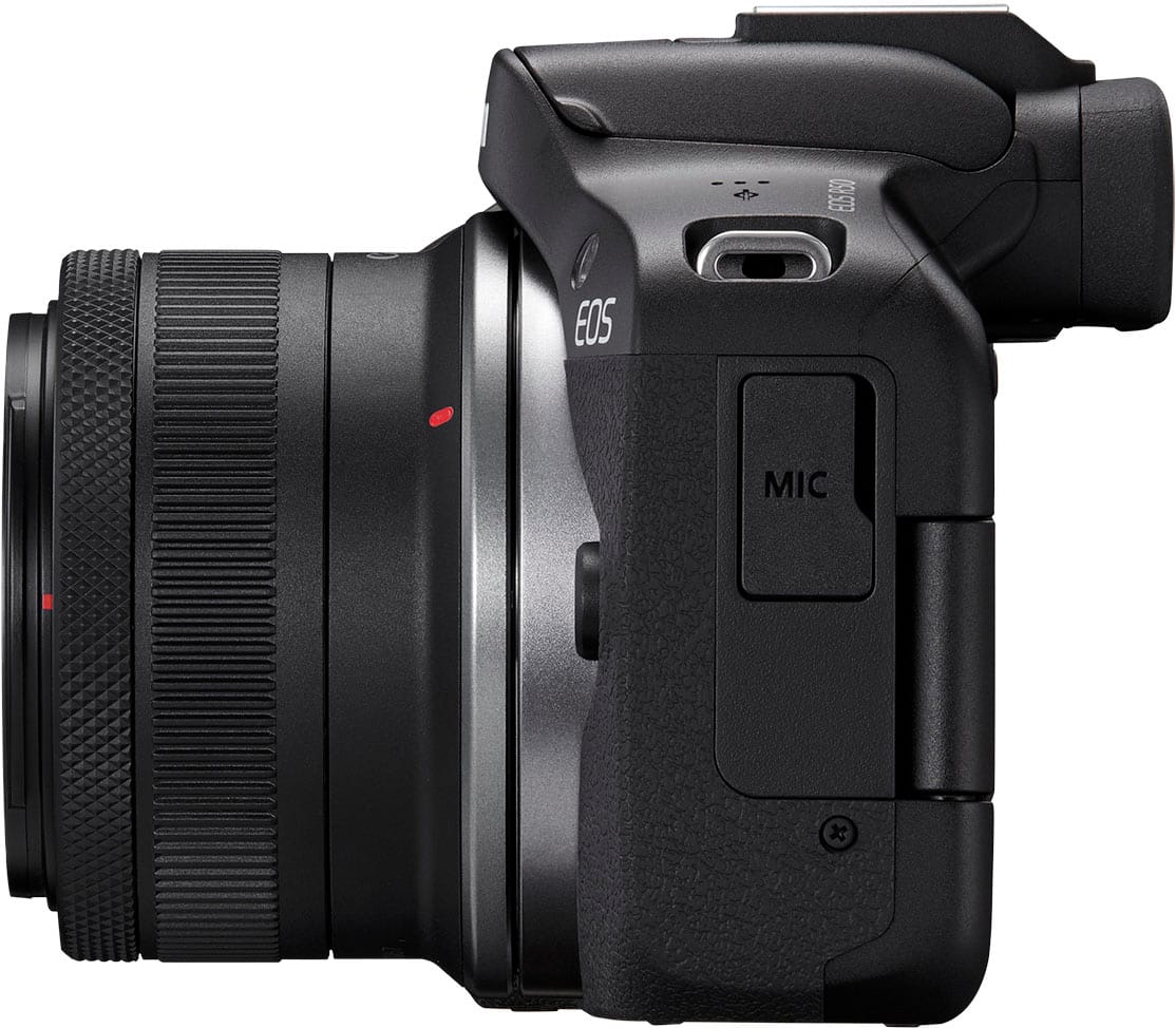 Alt View 24. Canon - EOS R50 4K Video Mirrorless Camera 2 Lens Kit with RF-S 18-45mm and RF-S 55-210mm Lenses - Black.