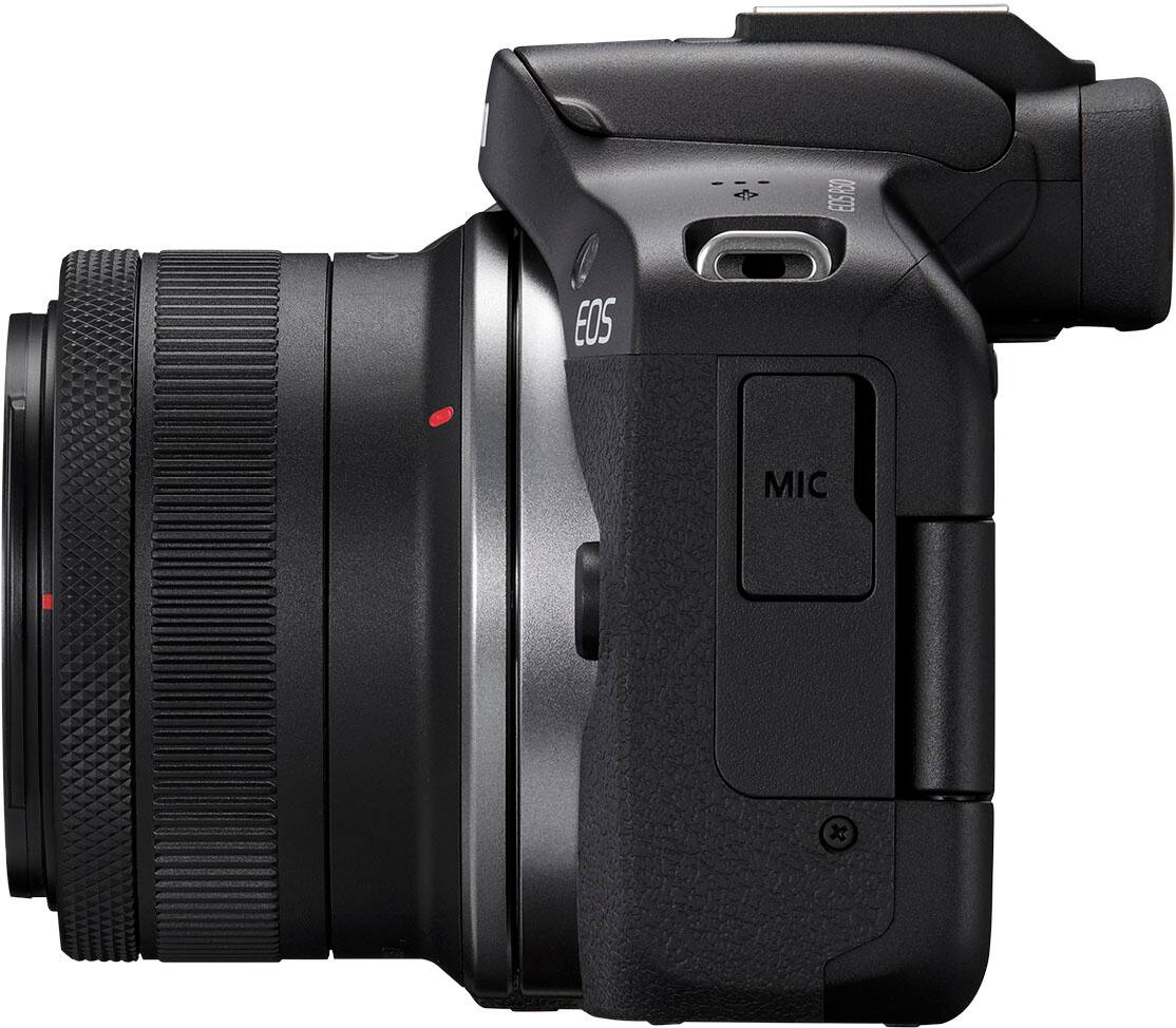 Alt View 24. Canon - EOS R50 4K Video Mirrorless Camera 2 Lens Kit with RF-S 18-45mm and RF-S 55-210mm Lenses - Black.