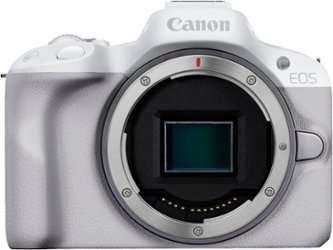 Canon - EOS R50 4K Video Mirrorless Camera (Body Only) - White - Front_Zoom