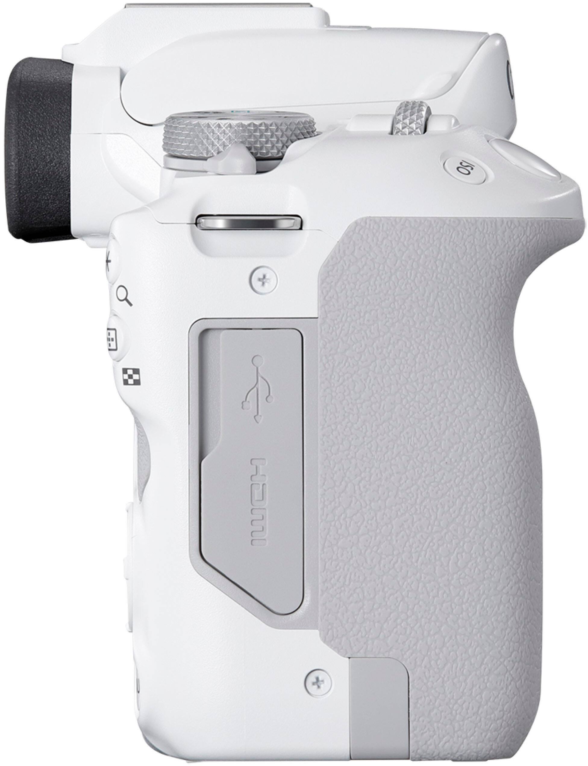 Alt View 11. Canon - EOS R50 4K Video Mirrorless Camera (Body Only) - White.