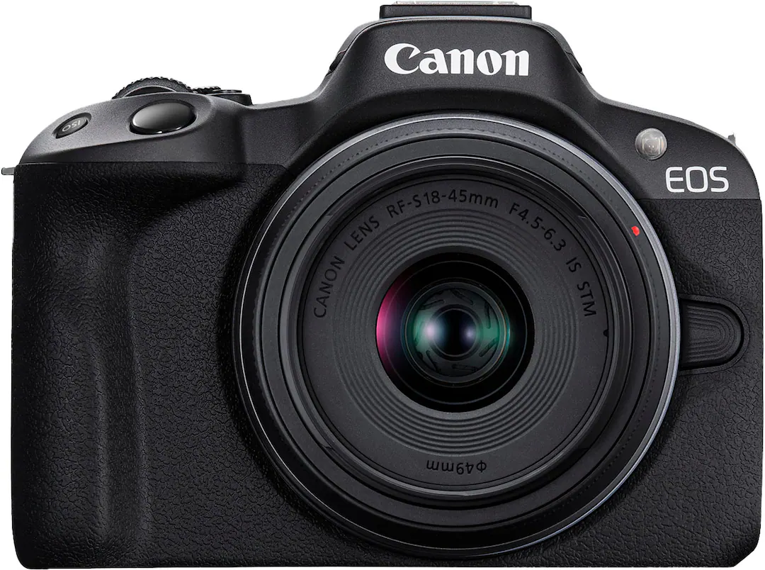 Canon - EOS R50 4K Video Mirrorless Camera with RF-S18-45mm f/4.5-6.3 IS STM Lens - Black