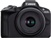 Canon - EOS R50 4K Video Mirrorless Camera with RF-S 18-45mm f/4.5-6.3 IS STM Lens - Black - Front_Zoom