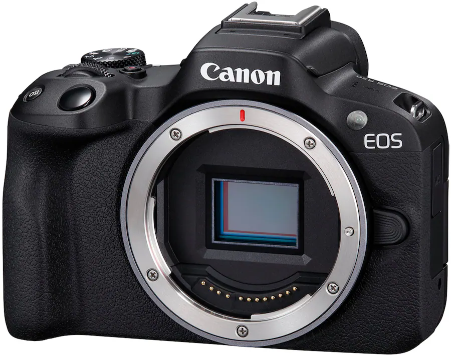 Top View R50 Note Canon EOS R50 4K Video Mirrorless Camera with RF S18 45mm f/4.5 6.3 IS ...