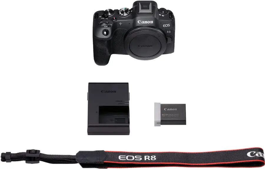 Alt View 12. Canon - EOS R8 4K Video Mirrorless Camera (Body Only) - Black.
