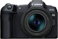 Front. Canon - EOS R8 4K Video Mirrorless Camera with RF 24-50mm f/4.5-6.3 IS STM Lens - Black.