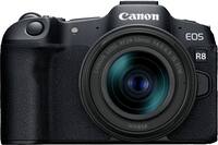 Canon - EOS R8 4K Video Mirrorless Camera with RF24-50mm f/4.5-6.3 IS STM Lens - Black - Front_Zoom