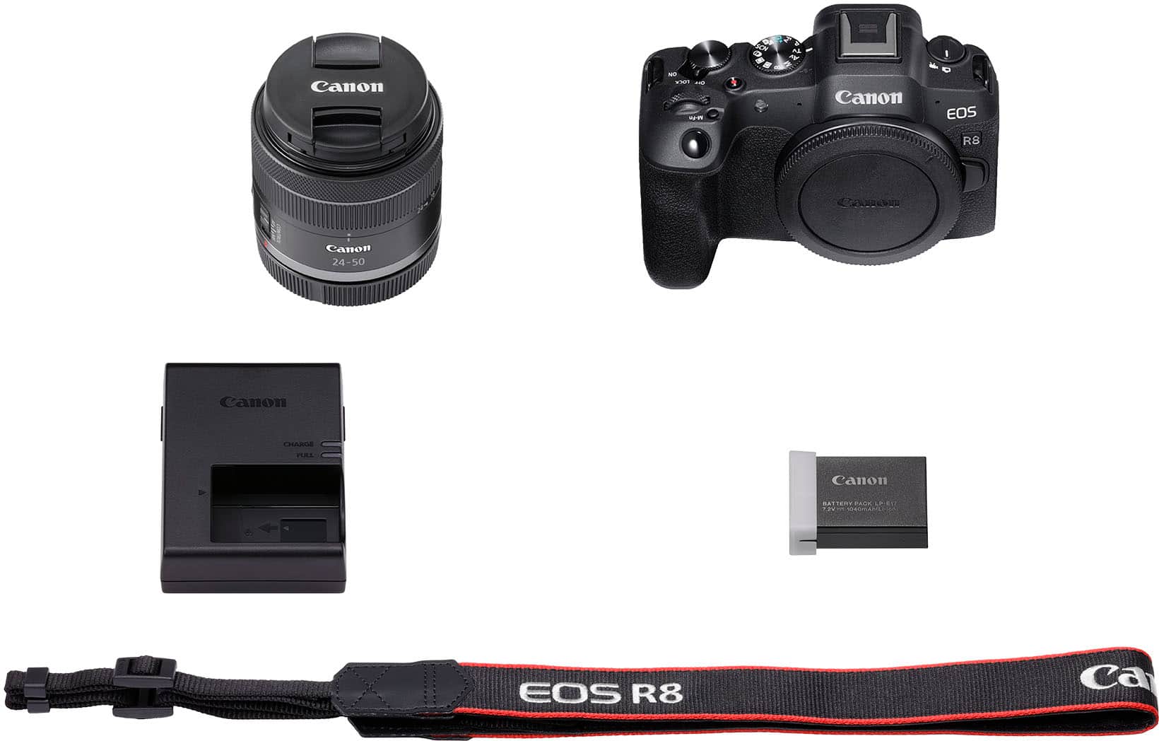 Alt View 11. Canon - EOS R8 4K Video Mirrorless Camera with RF 24-50mm f/4.5-6.3 IS STM Lens - Black.