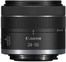 RF 24-50mm f/4.5-6.3 IS STM Wide Angle Zoom Lens for Canon RF Mount Cameras - Black - Front_Zoom