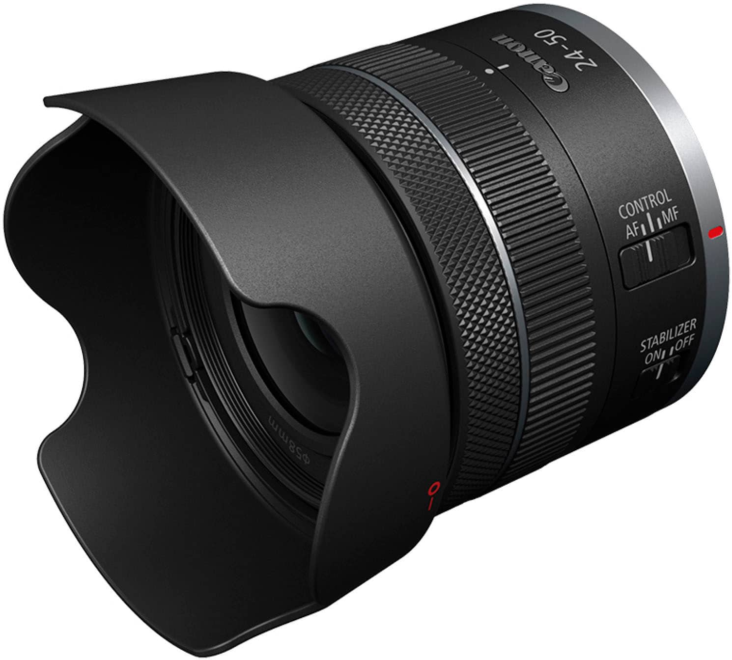Left. Canon - RF24-50mm F4.5-6.3 IS STM Wide Angle Zoom Lens for EOS R-Series Cameras - Black.