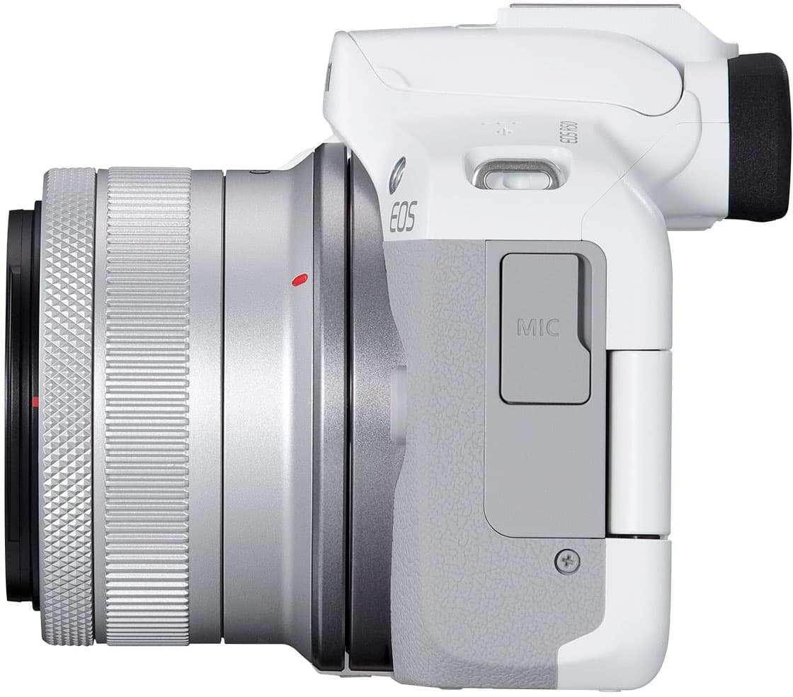 Alt View 11. Canon - EOS R50 4K Video Mirrorless Camera with RF-S 18-45mm f/4.5-6.3 IS STM Lens - White.