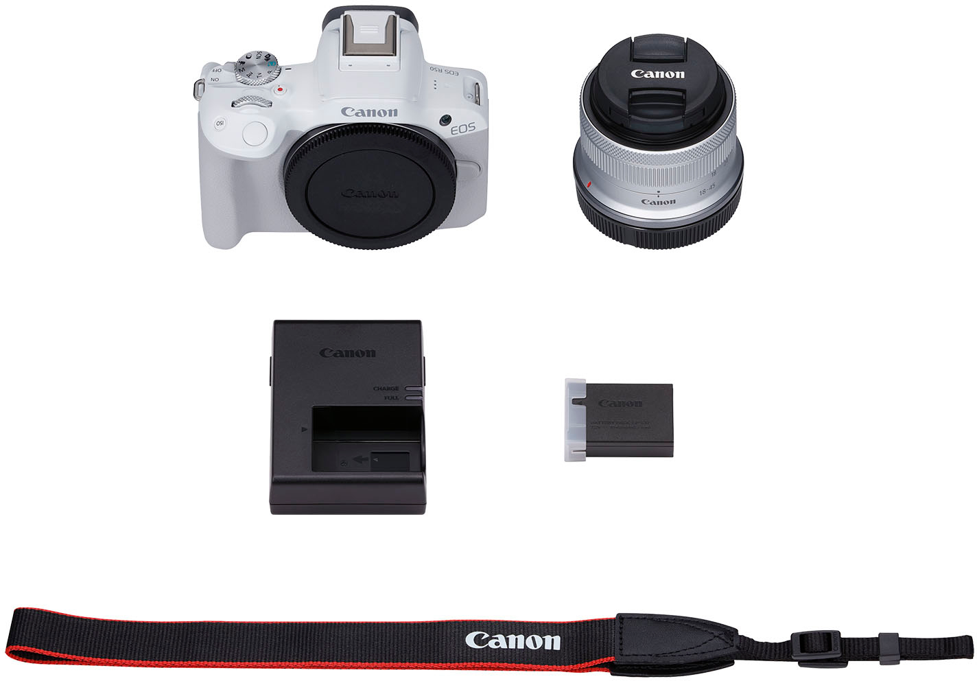 Canon - R50 EOS Mirrorless Camera Body - White